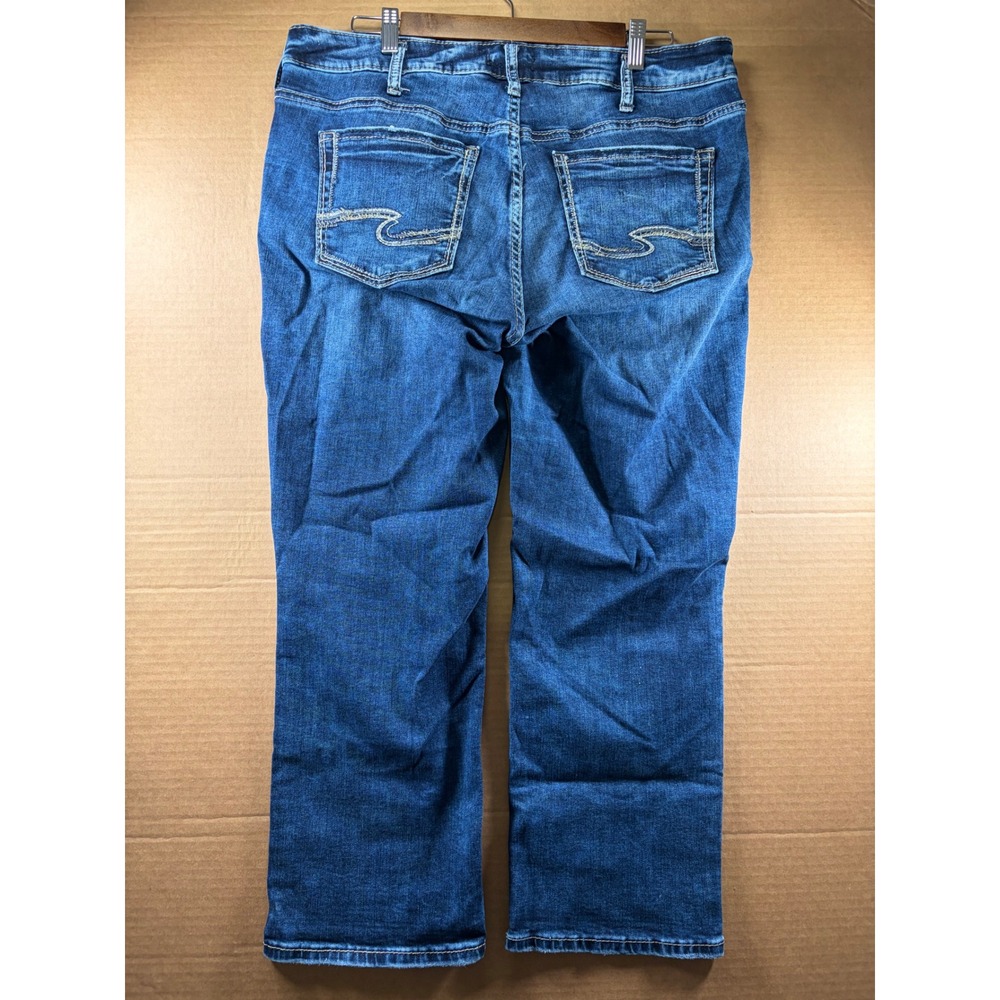 Silver Jeans Co Suki Capri Womens Size 14 Blue Medium Wash Mid Rise Stretch Deni